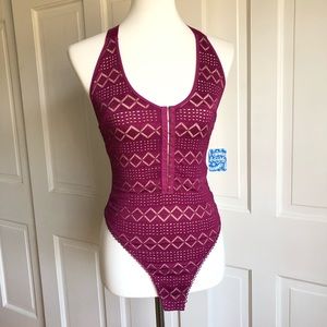 Free People Thank You Never Thong Bodysuit XS